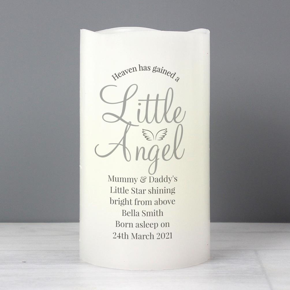Personalised Little Angel LED Candle Extra Image 1